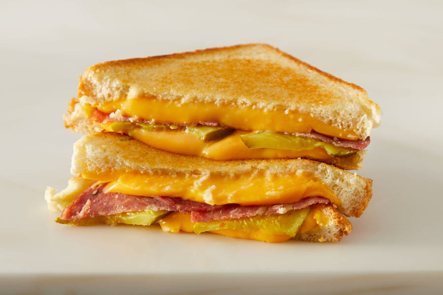 Salami Pickle Grilled Cheese recipe